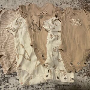 Neutral Toned Baby Onesie Set